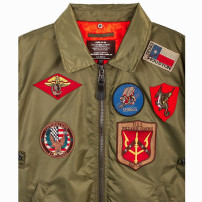 Top Gun® Official B-15 Men's Flight Bomber Jacket with Patches - NEW