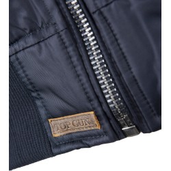 Top Gun® Official B-15 Men's Flight Bomber Jacket with Patches - Navy