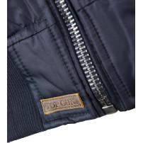 Top Gun® Official B-15 Men's Flight Bomber Jacket with Patches - Navy
