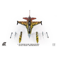 JC Wings Lockheed Martin F-16C Fighting Falcon Turkish Air Force Scale 1:72 Aircraft Model