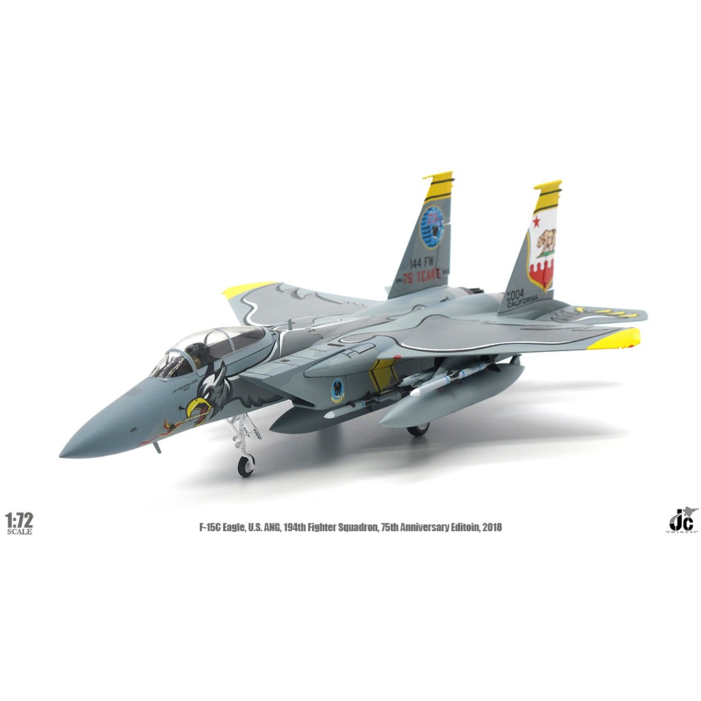 Macheta JC Wings McDonnell Douglas F-15C Eagle U.S. ANG National Air Guard Scara 1:72