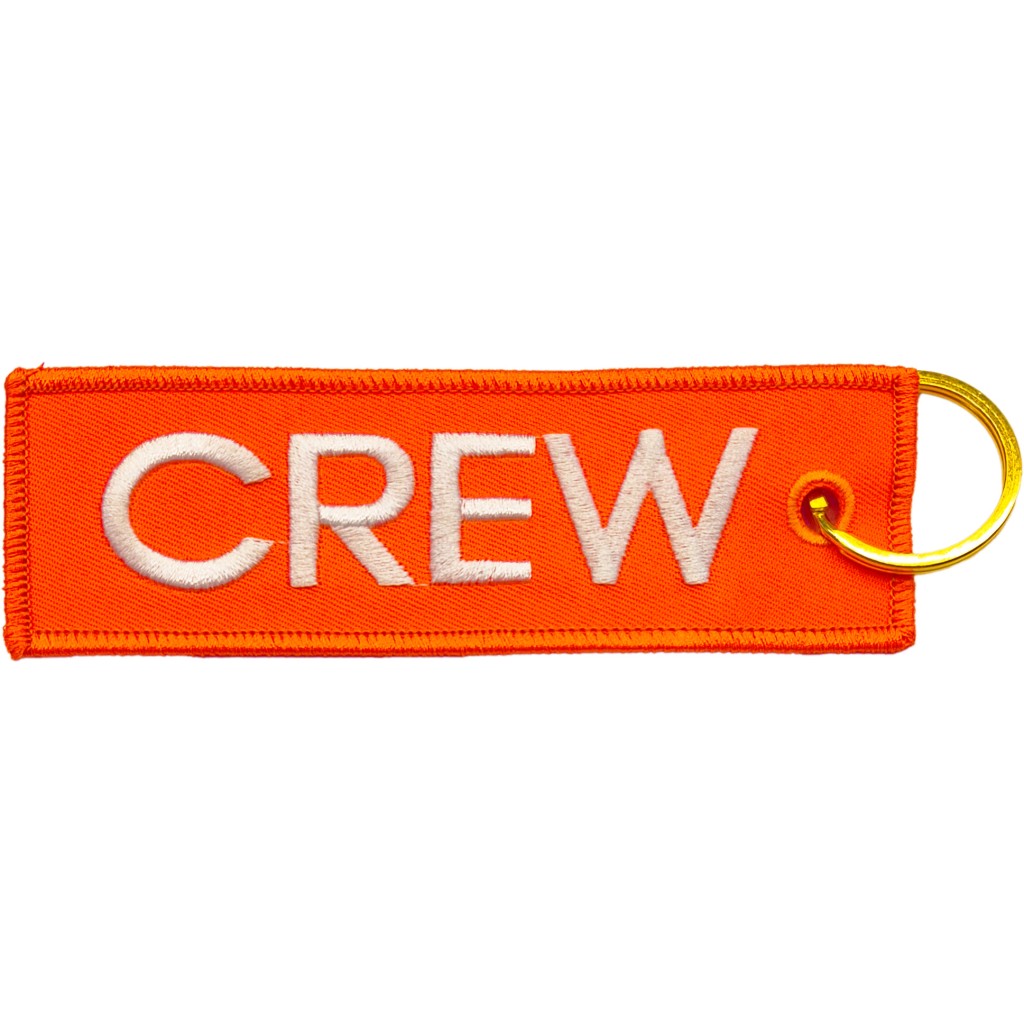 Breloc brodat CREW