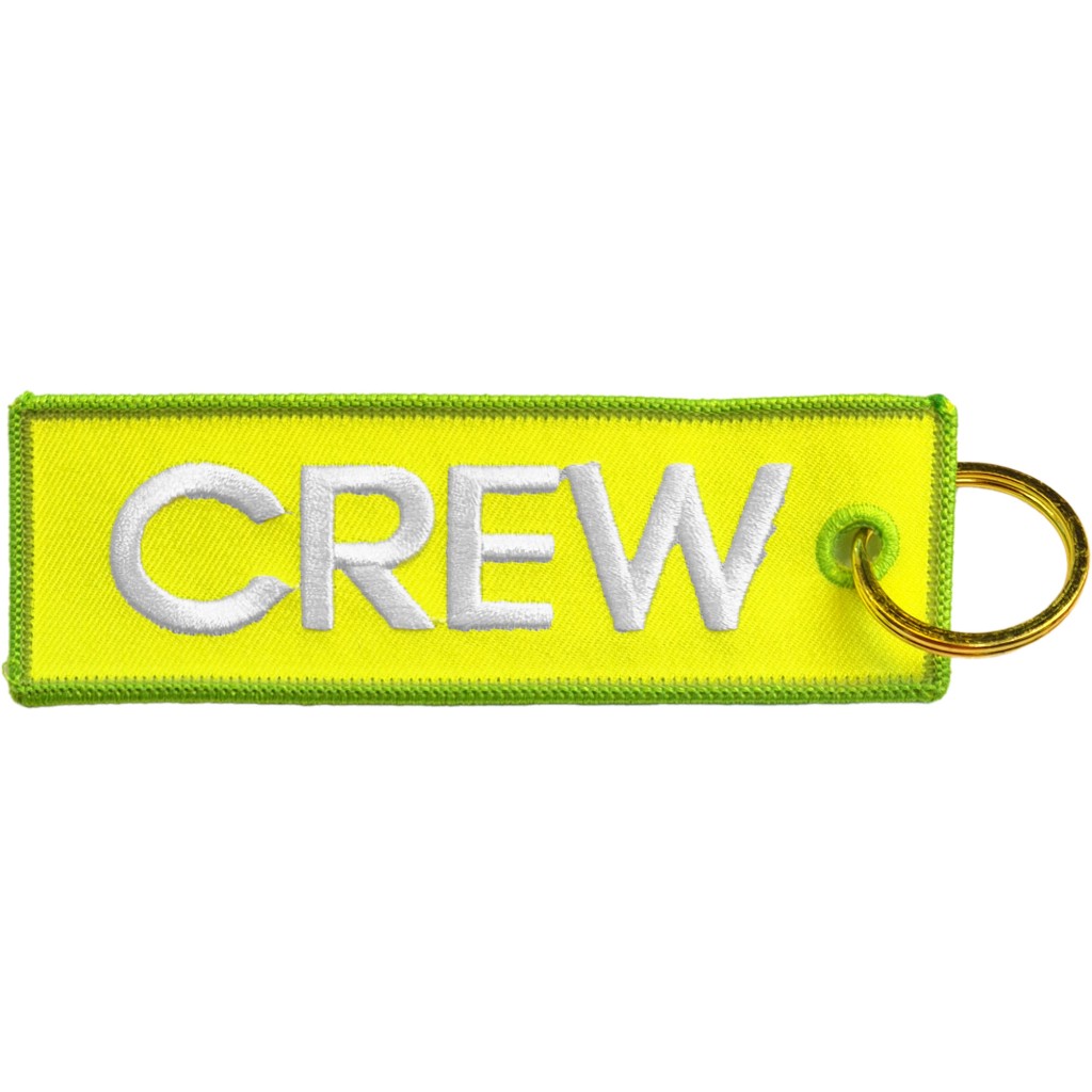 Breloc brodat CREW