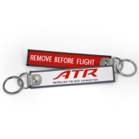 Breloc brodat ATR - Remove Before Flight (rosu)