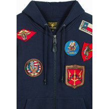 Top Gun® Mens Zip Up Hoodie with Patches