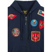 Top Gun® Mens Zip Up Hoodie with Patches