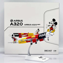 Macheta JC Wings Airbus A320neo Azul "Mickey Mouse nas nuvens" PR-YSH Scara 1:200
