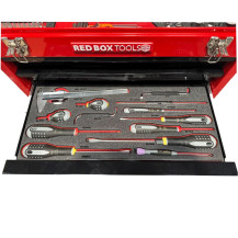 Red Box RBI9100TM Mechanic Metal Step Case with Tools - Imperial Kit, includes 148 Tools