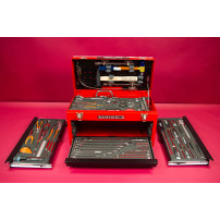Red Box RBI9000TM Mechanic Metal Step Case with Tools - Imperial Kit, includes 129 Tools