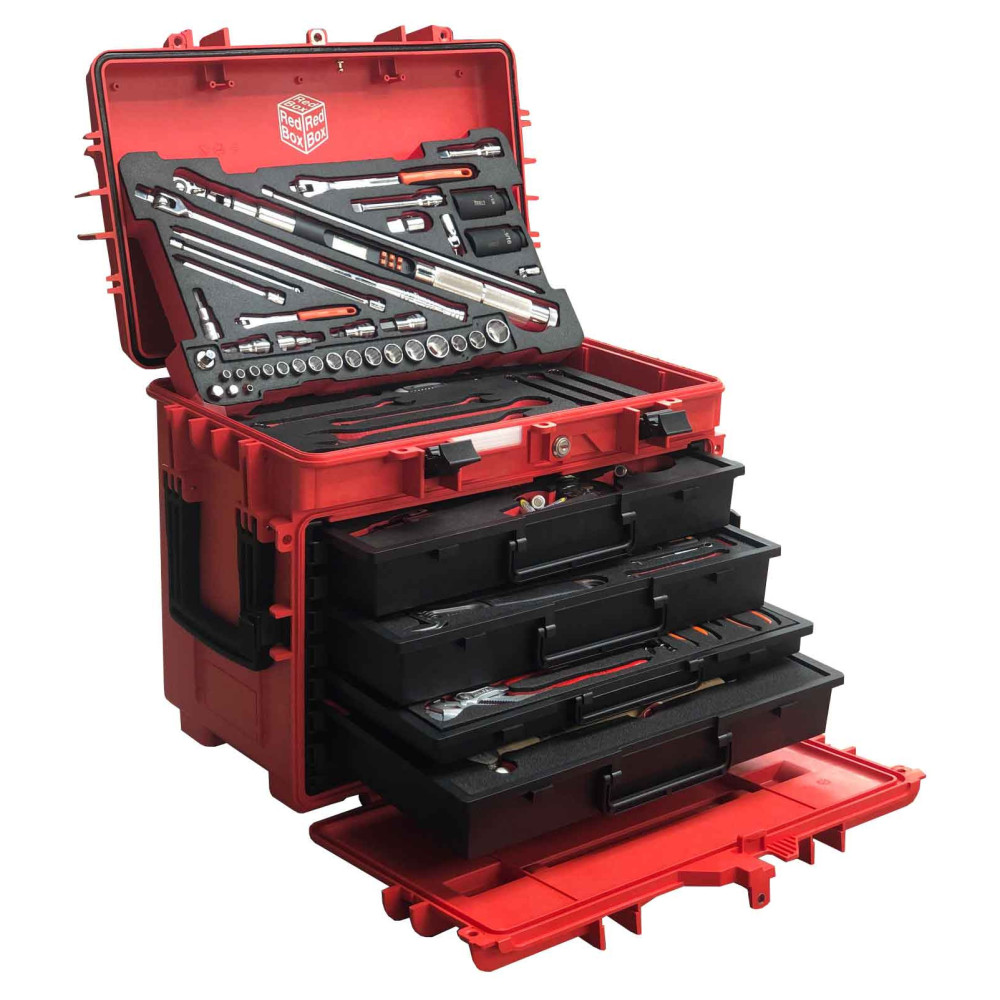 Red Box RBT260TDR Aircraft General Inspection And Maintenance Kit (With Torque Wrench Set) In Drawer Case