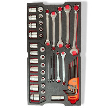 Red Box  RBT604T  General Tool Set with Nylon Tip Hammer  Metric and Imperial (SAE / Standard) Kit