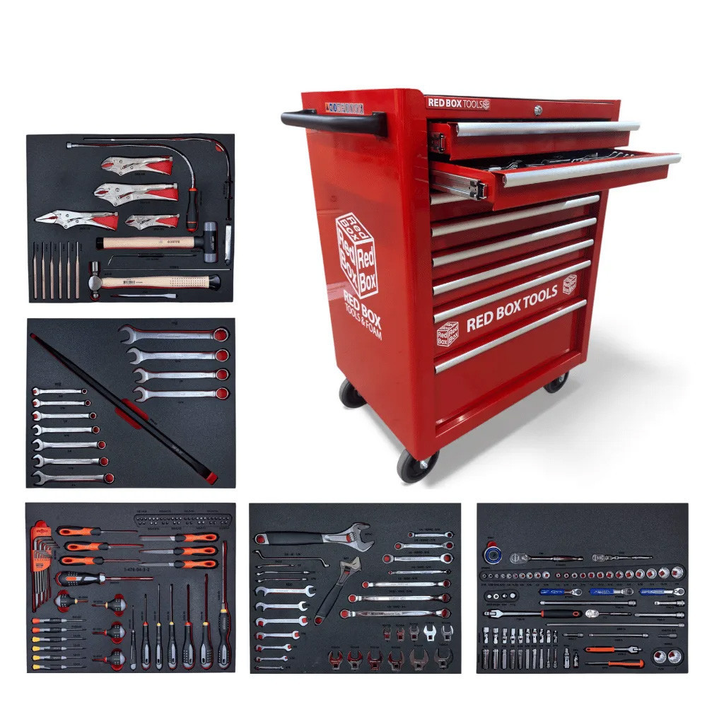 Red Box RBI9215C Line and Base Mechanic - Imperial (SAE / Standard) Kit - Includes 181 tools