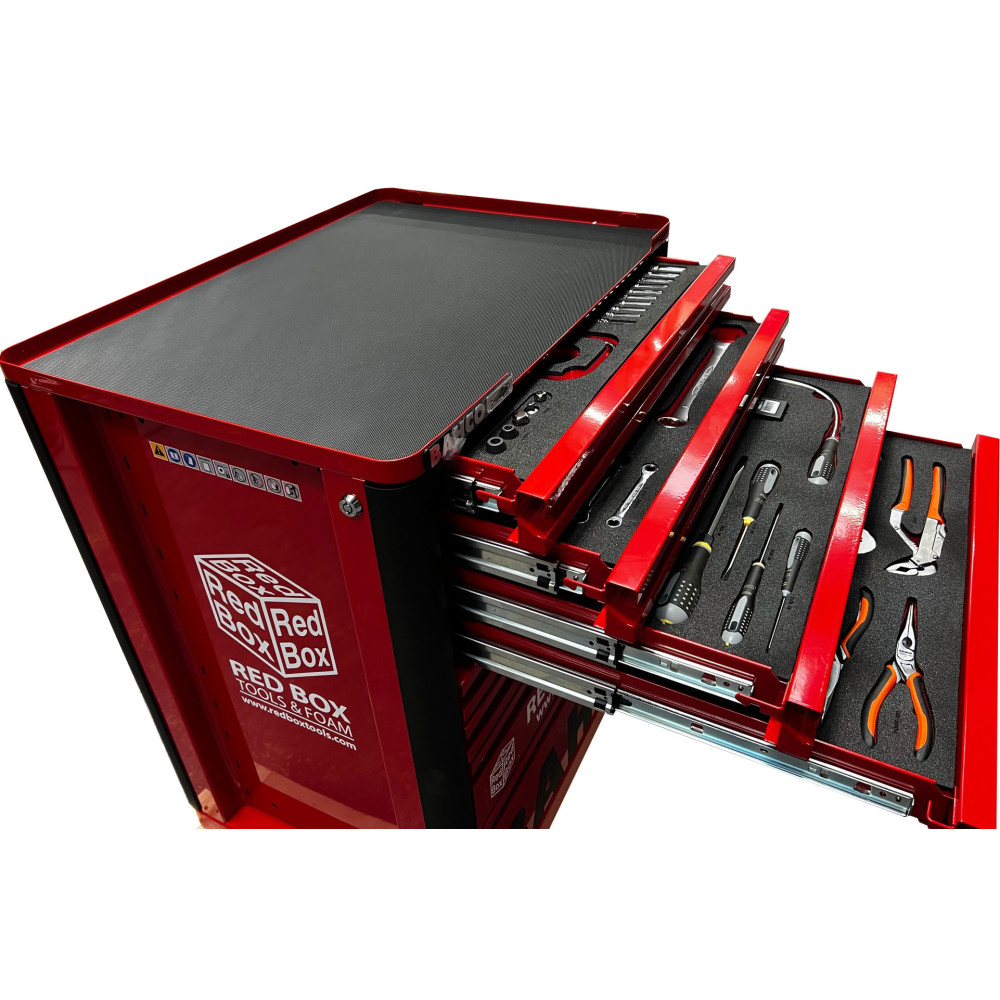 Red Box RBI9400C - Aircraft Mechanic Kit with Imperial (SAE / Standard) Tools. In 8 drawer cabinet