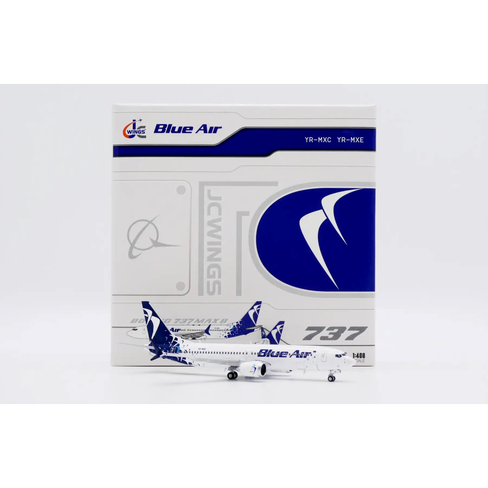 JC Wings Boeing 737-MAX8 Blue Air YR-MXE 1:400 Aircraft model