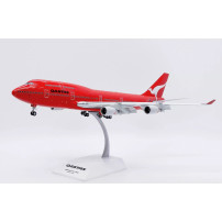 JC Wings Boeing 747-400 Qantas "All Red" Flaps Down VH-OEJ Scale 1:200 Aircraft Model