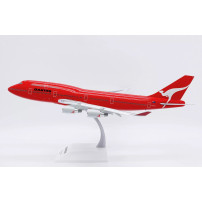 Macheta JC Wings Boeing 747-400 Qantas "All Red" Flaps Down VH-OEJ Scara 1:200