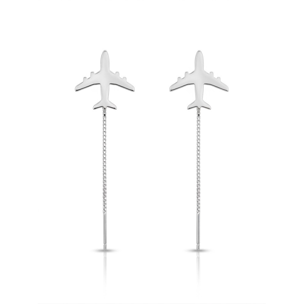 Cercei lungi Avion din Argint 925