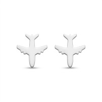 Aircraft Earrings Silver 925