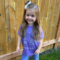 Tricou pentru copii Boeing Space Doodle