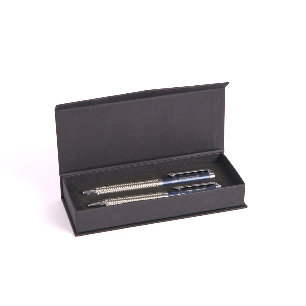 Boeing Braided Steel Pen Set