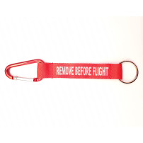 Breloc brodat Remove Before Flight cu carabina