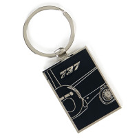 Boeing 737 Midnight Silver Keychain