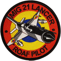 Emblema brodata MiG 21 Lancer - ROAF Pilot